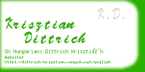 krisztian dittrich business card